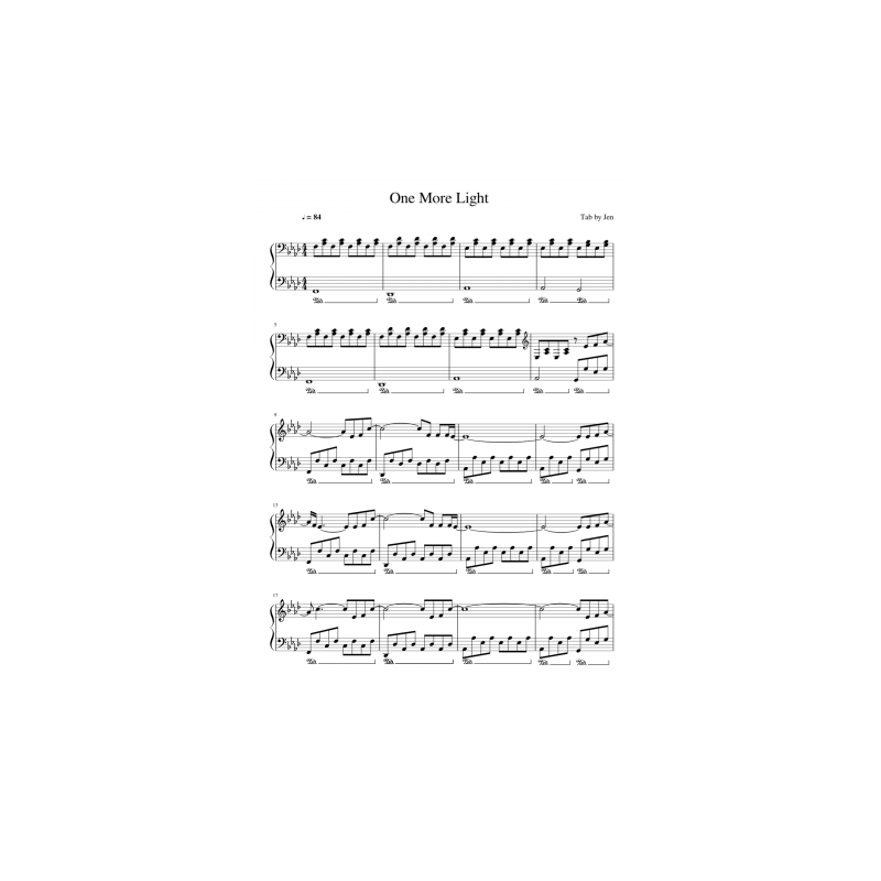 Linkin park - One more light (Piano sheet)